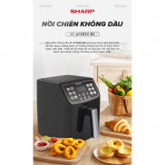 Nồi Chiên Không Dầu Sharp KF-AF55EV-BK [NEW 2021] Chống Dính 5.5L